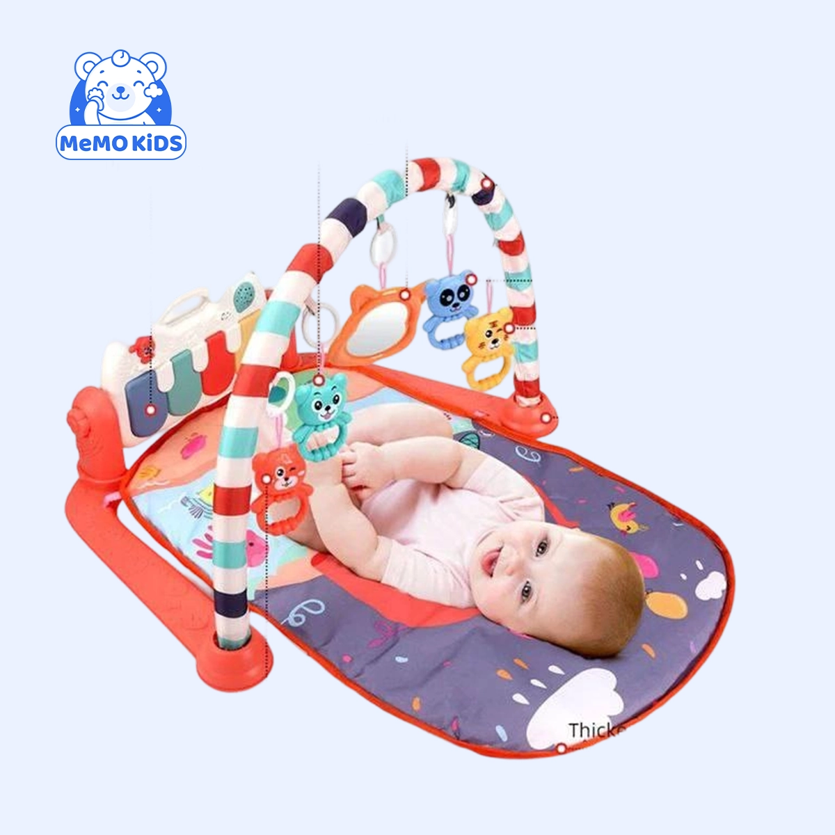 سجادة بيانو للبيبي – بساط موسيقي تعليمي لتنمية الحواس والحركة