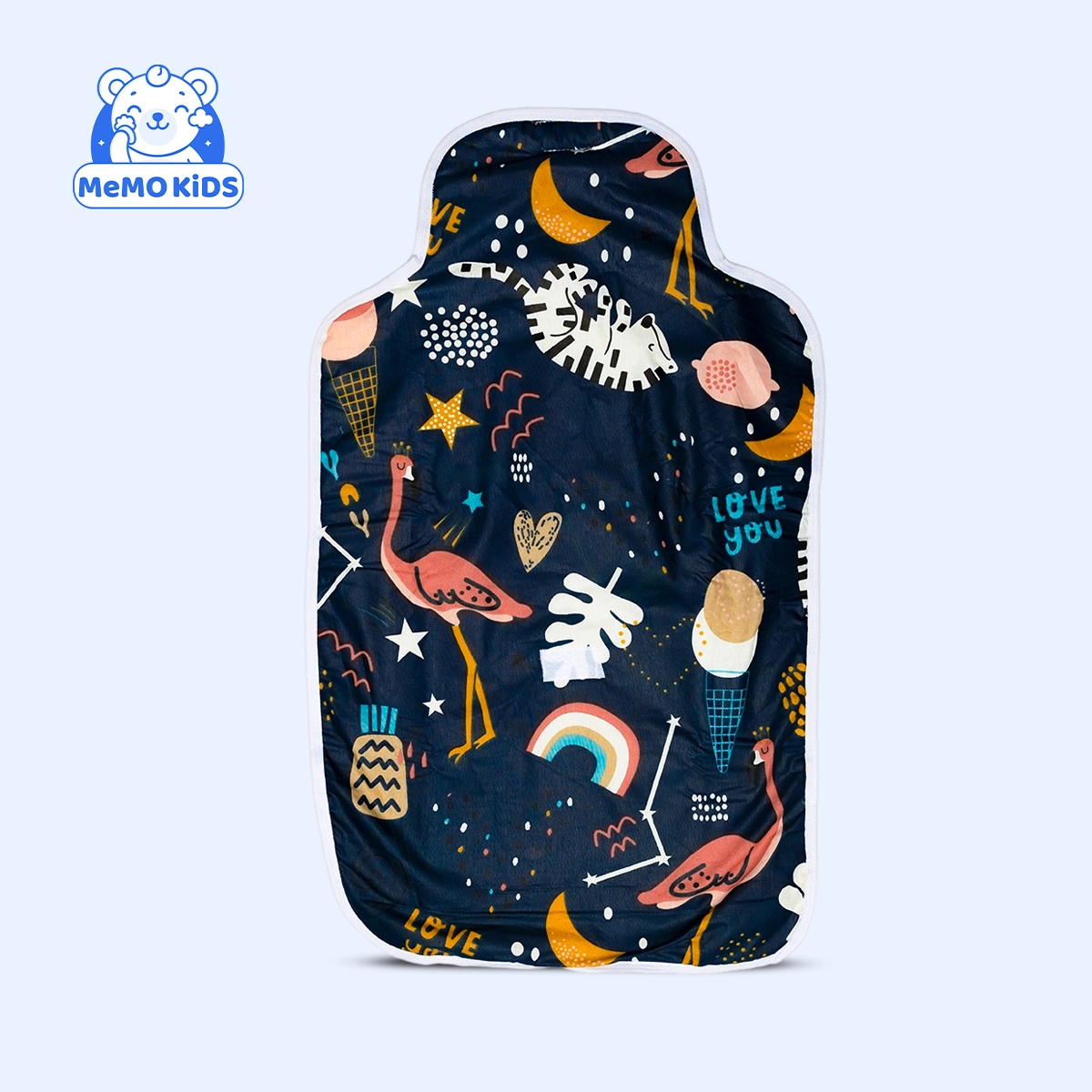 مفرش تغيير فلامينجو لون كحلي – راحة وأمان أثناء تغيير ملابس البيبي