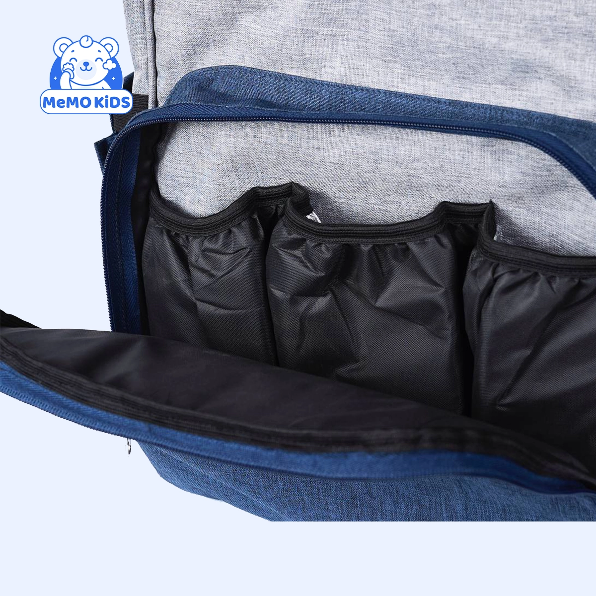 شنطة ماميز متعددة الاستخدام للبيبي لون كحلي × رمادي - الصورة 3