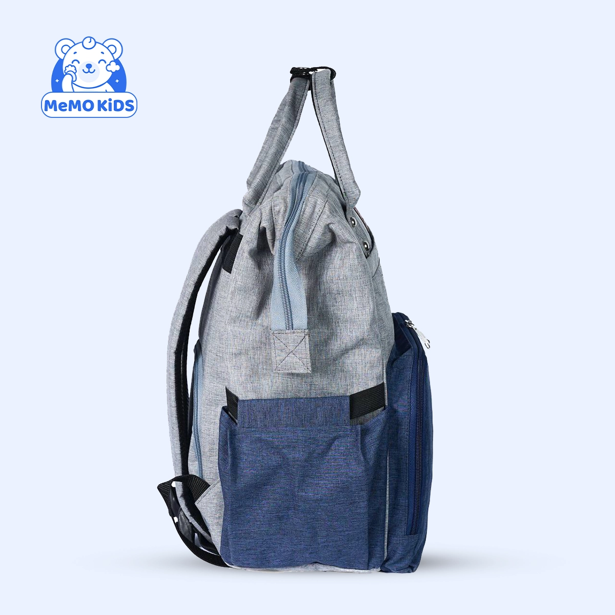 شنطة ماميز متعددة الاستخدام للبيبي لون كحلي × رمادي - الصورة 4