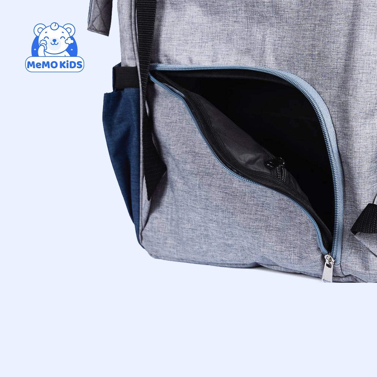 شنطة ماميز متعددة الاستخدام للبيبي لون كحلي × رمادي - الصورة 6